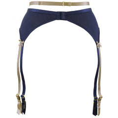 V-9332 garter belt blue-beige