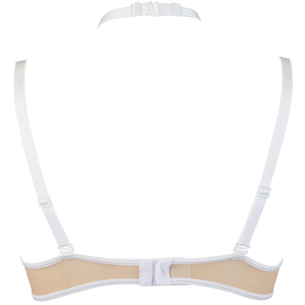 V-9641 bra white with open cups