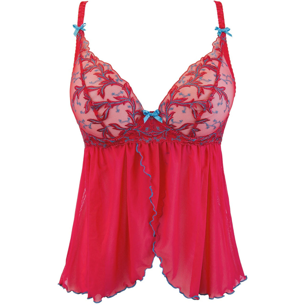 V-9679 babydoll & string red