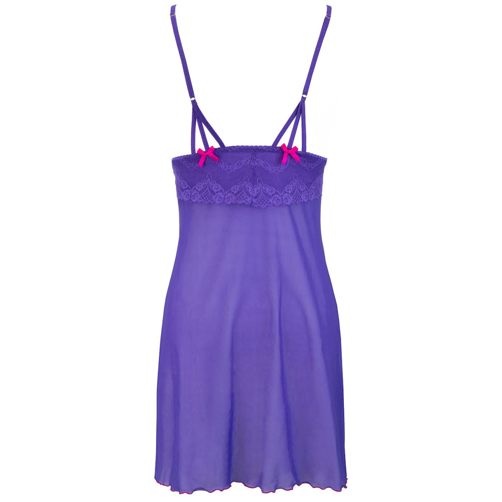 V-9689 babydoll & string purple