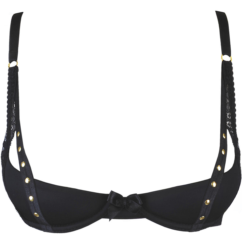 V-9781 bra black with open cups