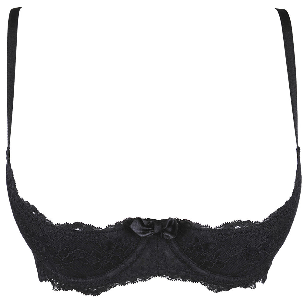 V-9811 bra black with open cups