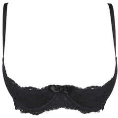 V-9811 bra black with open cups