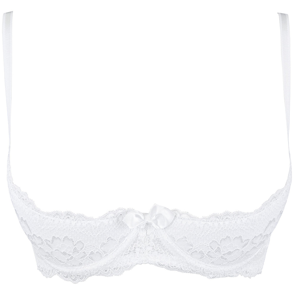 V-9821 bra white with open cups
