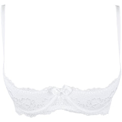 V-9821 bra white with open cups
