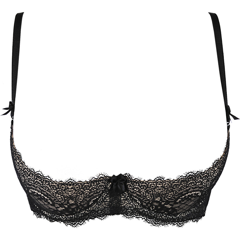 V-9841 bra black with open cups
