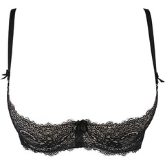 V-9841 bra black with open cups