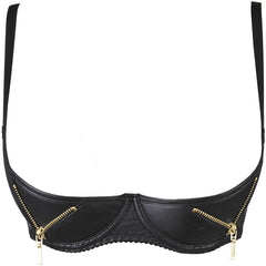 V-9871 bra black with open cups