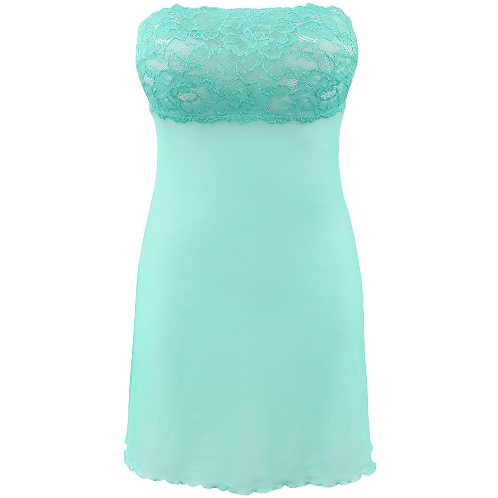 V-9929 babydoll & string sea green