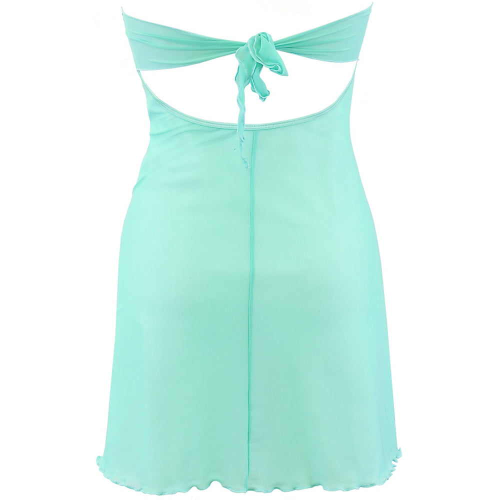 V-9929 babydoll & string sea green