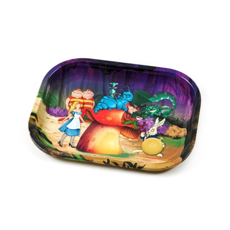 V Syndicate - Metal Rolling Tray - 18 x 14cm - Alice Mushroom
