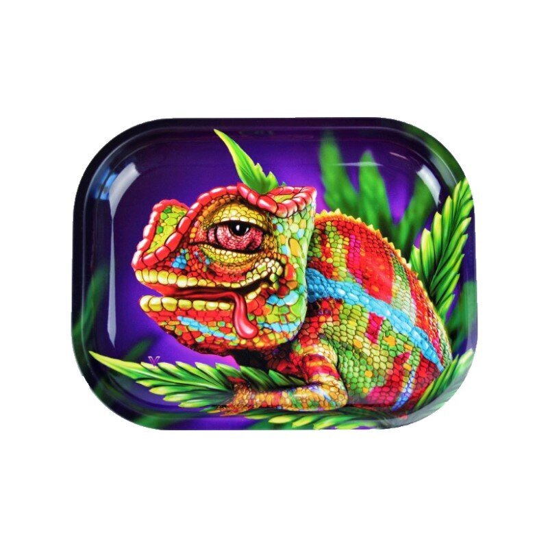 V Syndicate - Metal Rolling Tray - 18 x 14cm - Cloud 9 Chameleon