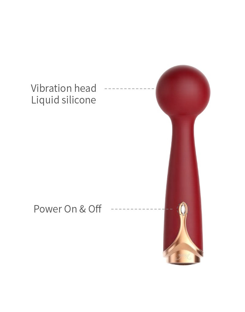 Viotec - Firelick - Mini-Wandvibrator - Gold und Weinrot