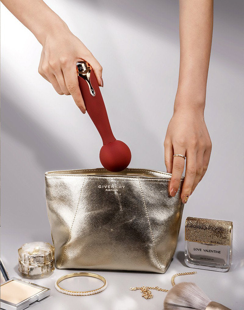 Viotec - Firelick - Mini-Wandvibrator - Gold und Weinrot