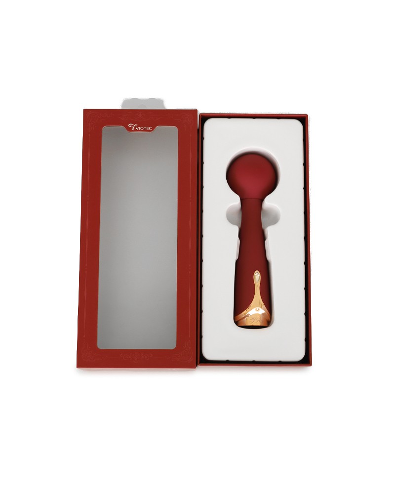 Viotec - Firelick - Mini-Wandvibrator - Gold und Weinrot