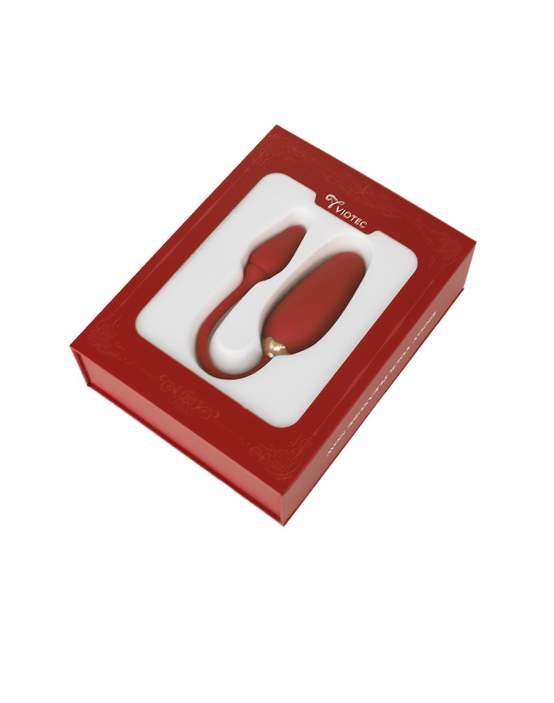 Viotec – Flora – Tragbarer Vibrator mit App-Steuerung – Gold und Weinrot