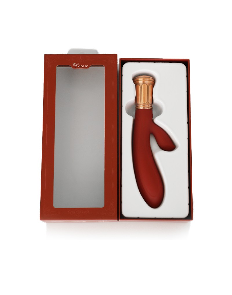 Viotec - Mina - Rabbit-Vibrator - Gold und Weinrot