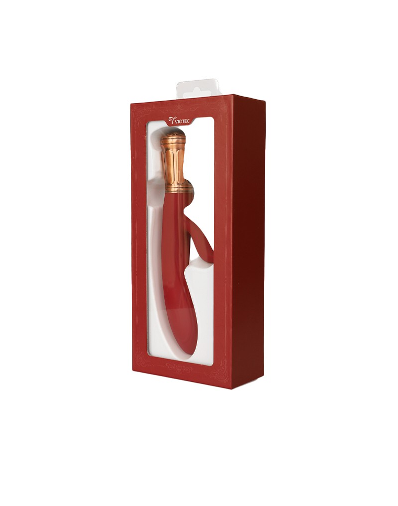 Viotec - Mina - Rabbit-Vibrator - Gold und Weinrot
