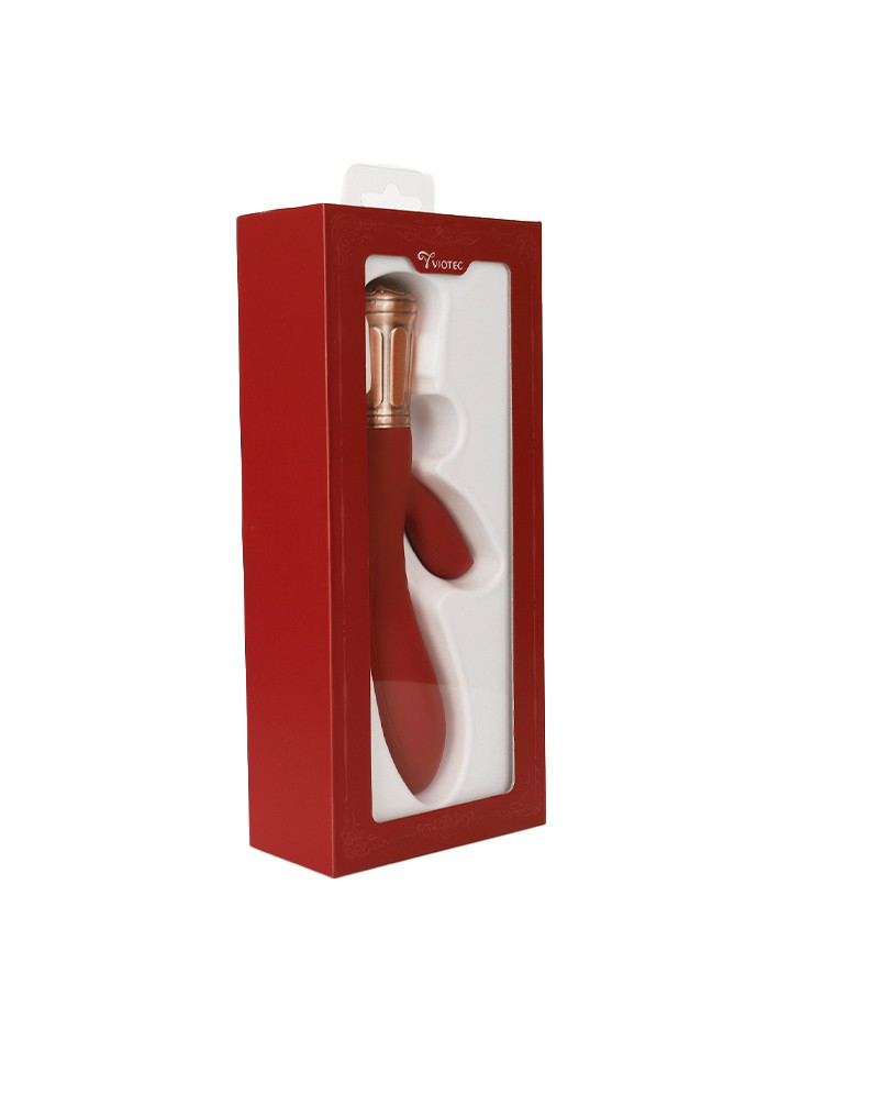 Viotec - Mina - Rabbit-Vibrator - Gold und Weinrot