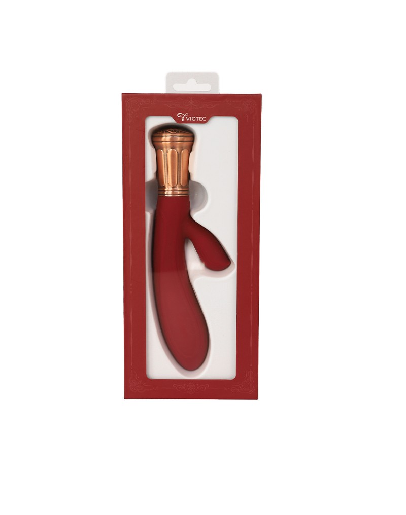 Viotec - Mina - Rabbit-Vibrator - Gold und Weinrot