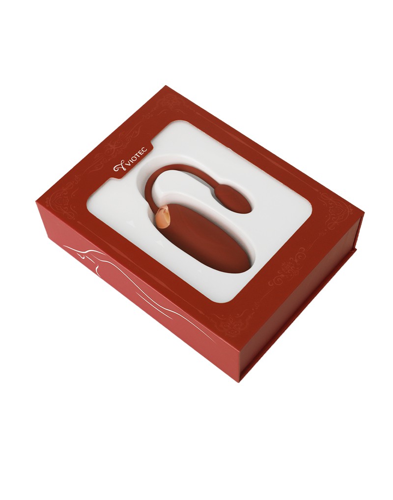 8: Viotec - Oliver Pro - Tragbarer Vibrator mit App-Steuerung - Gold & Weinrot
