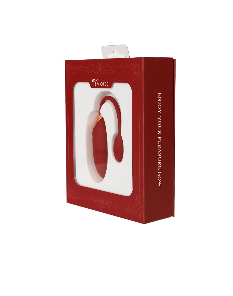 9: Viotec - Oliver Pro - Tragbarer Vibrator mit App-Steuerung - Gold & Weinrot