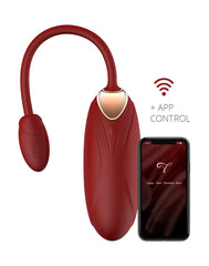 Viotec - Oliver Pro - Tragbarer Vibrator mit App-Steuerung - Gold & Weinrot