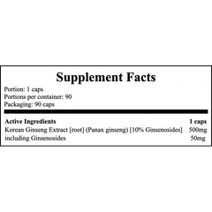 Vitality Korean Ginseng - 90caps.