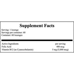 Vitamin B-12 5000mcg - 60lozenges x12