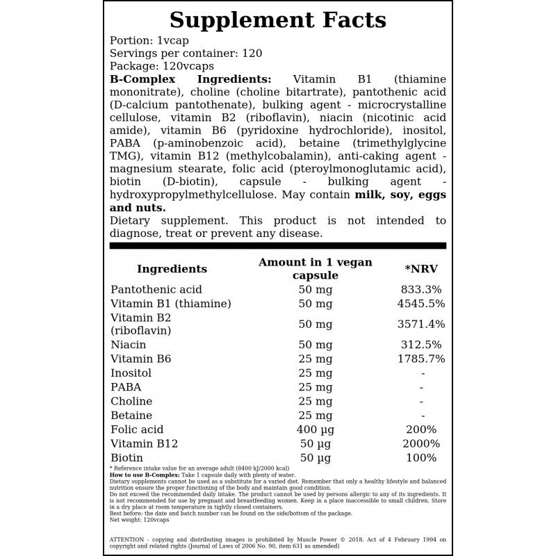 Vitamin B Complex - 120vcaps.