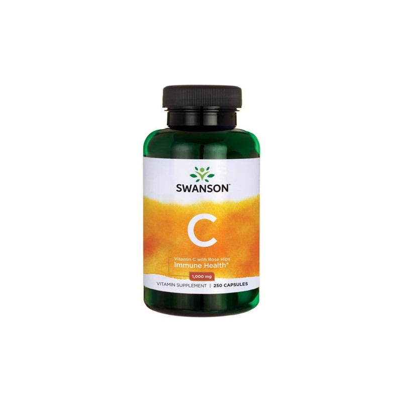 Vitamin C 1000 mg mit Hagebutten - 250 Kapseln.