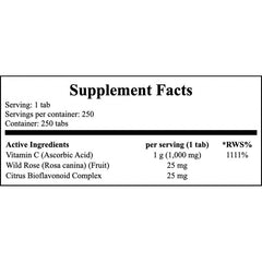 Vitamin C-1000 with Rose Hips&Bioflavon - 250tabs.