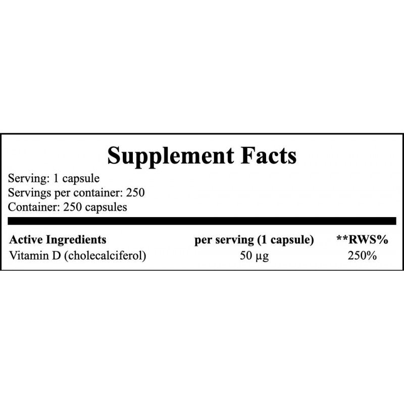 Vitamin D-3 2000IU - 250caps x30