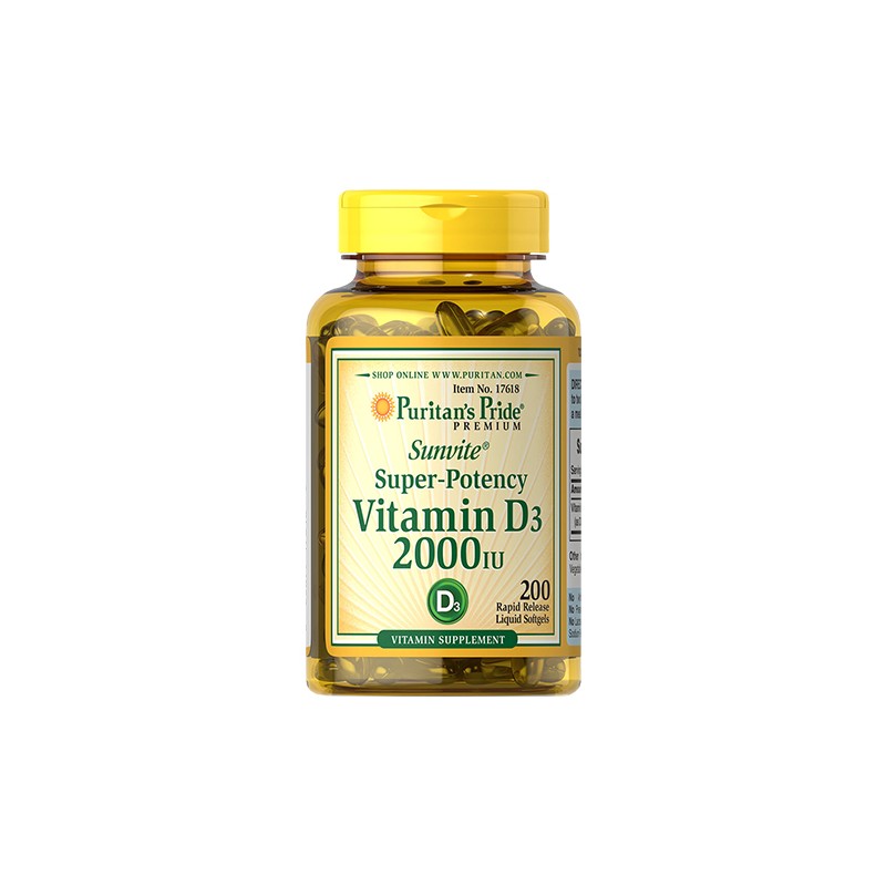 Vitamin D3 2000 IU - 200softgels.