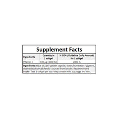 Vitamin D3 4000IU - 140 softgels