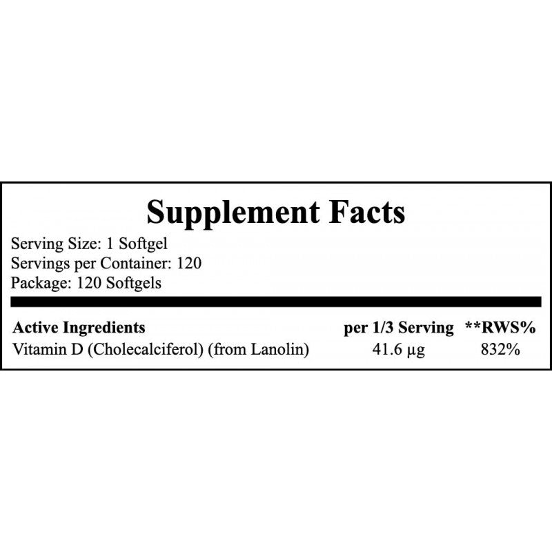 Vitamin D3-5000 IU - 120 softgels x12