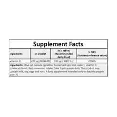 Vitamin D3 8000IU - 200tabs. x8