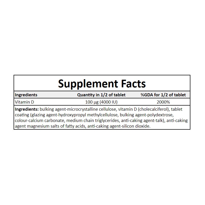 Vitamin D3 8000IU - 240tabs. x48