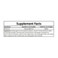 Vitamin D3 8000IU - 240tabs. x48
