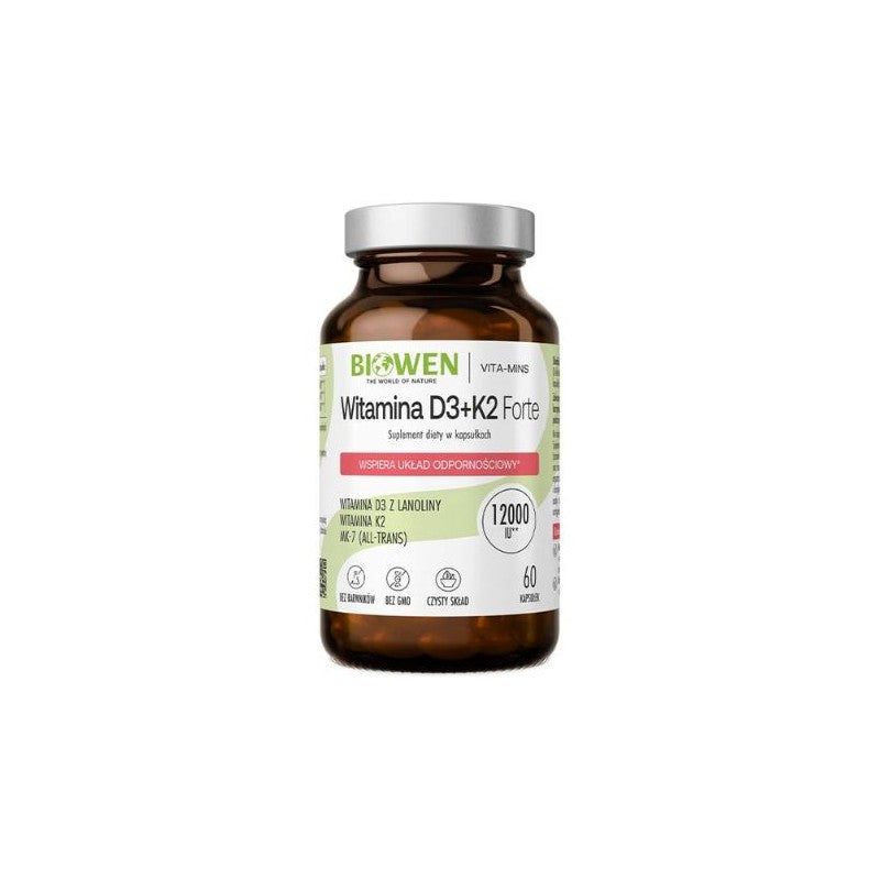 Vitamin D3 + K2 Forte 12000 IU - 60caps.