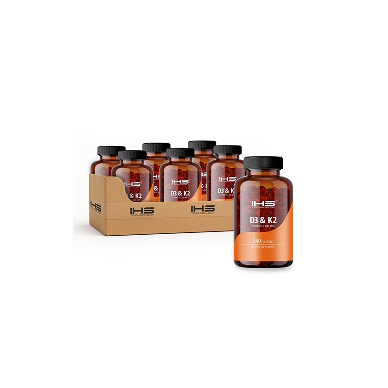 Vitamin D3 K2MK7 10 000 iu - 240softgels x12