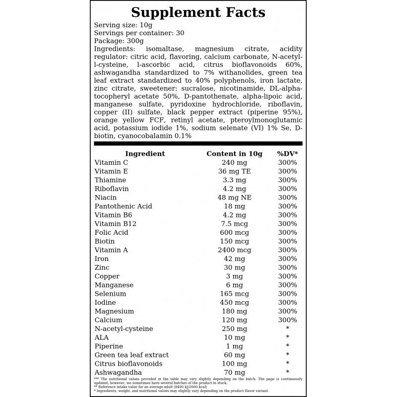 Vitamin Shock - 300g - Orange