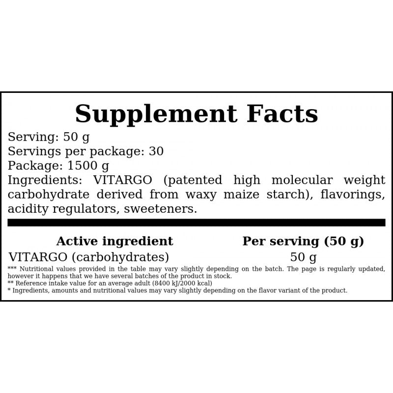 Vitargo Carboloader - 1500g - Orange x4