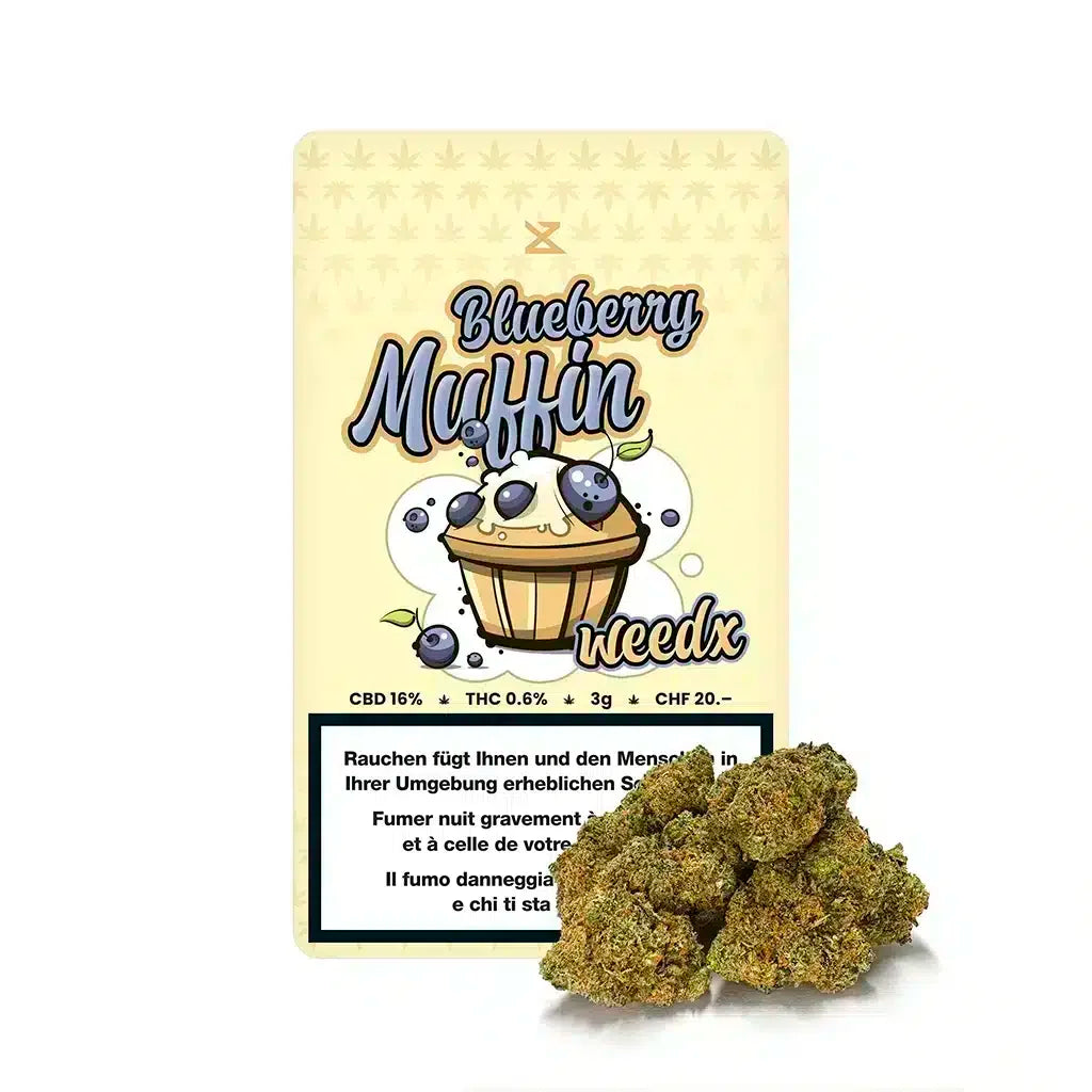 Weedx - Blueberry Muffin - Indoor CBD Blüten - 3g