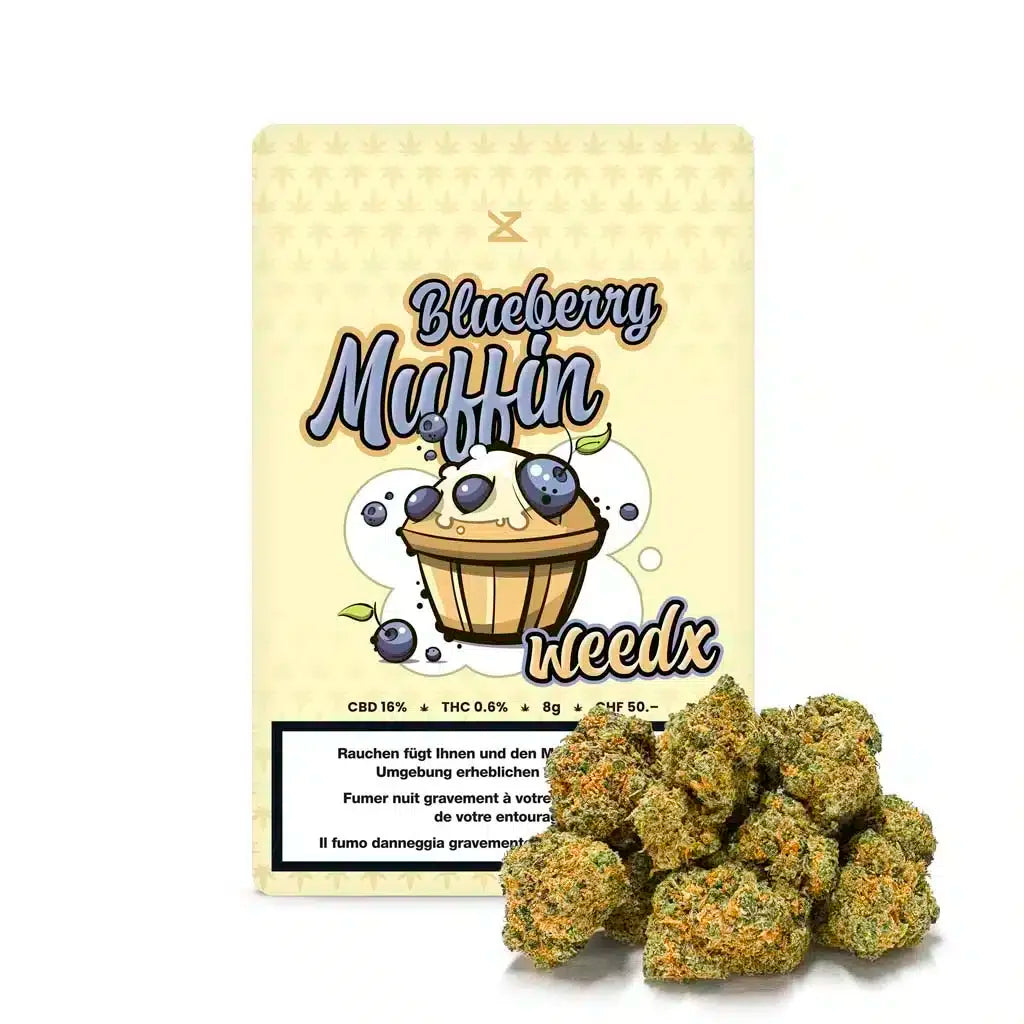 Weedx - Blueberry Muffin - Indoor CBD Blüten - 8g