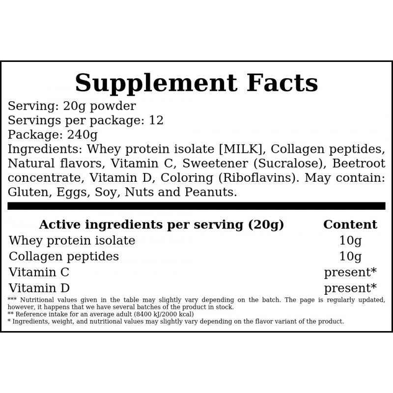 Whey Collagen - 240g - Apple Raspberry