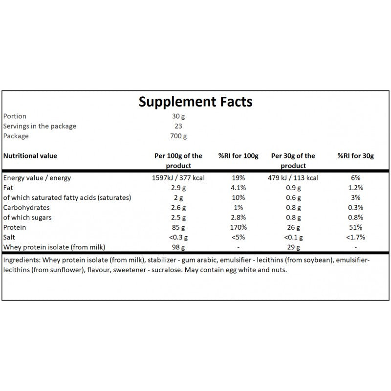 Whey Protein Isolate - 700g - Cookies