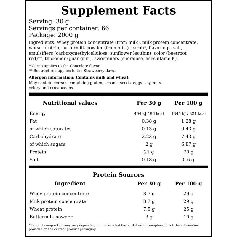 Whey Protein Plus - 2000g - Chocolate x6