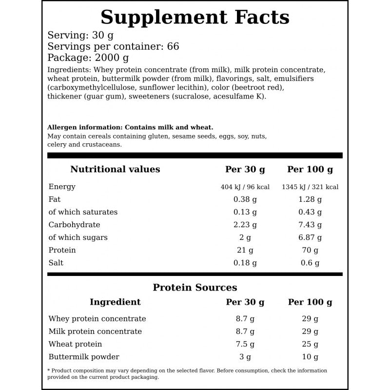 Whey Protein Plus - 2000g - Strawberry x6