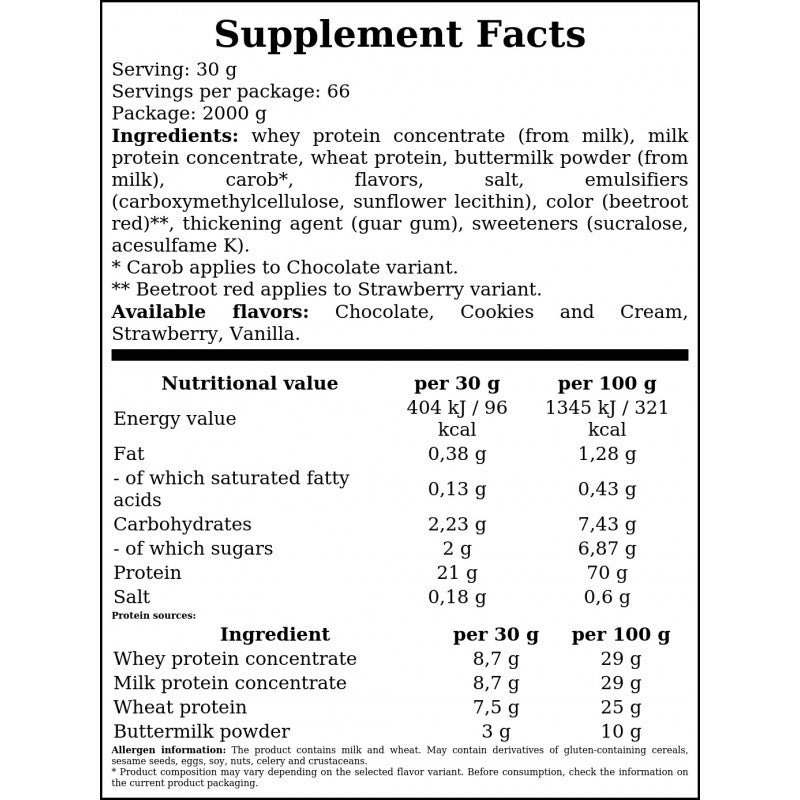 Whey Protein Plus - 2000g - Vanilla